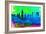 San Antonio City Skyline-NaxArt-Framed Art Print