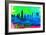 San Antonio City Skyline-NaxArt-Framed Art Print