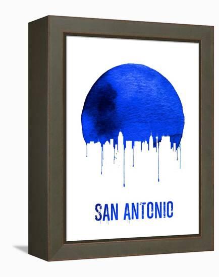 San Antonio Skyline Blue-null-Framed Stretched Canvas