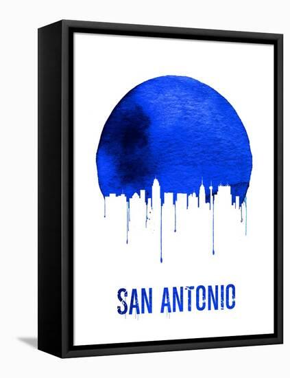 San Antonio Skyline Blue-null-Framed Stretched Canvas