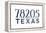 San Antonio, Texas - 78205 Zip Code (Blue)-Lantern Press-Framed Stretched Canvas