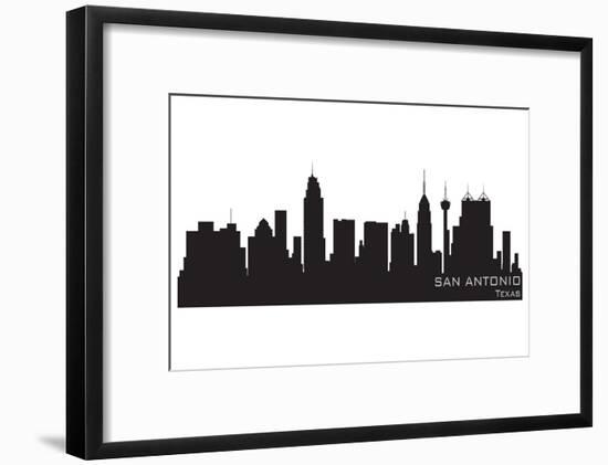 San Antonio, Texas Skyline. Detailed Vector Silhouette-Yurkaimmortal-Framed Art Print