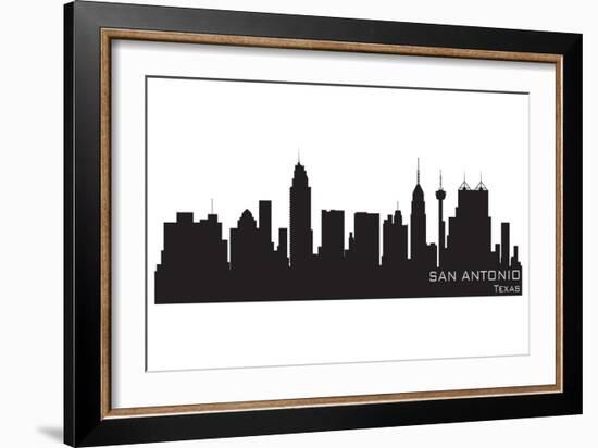 San Antonio, Texas Skyline. Detailed Vector Silhouette-Yurkaimmortal-Framed Art Print