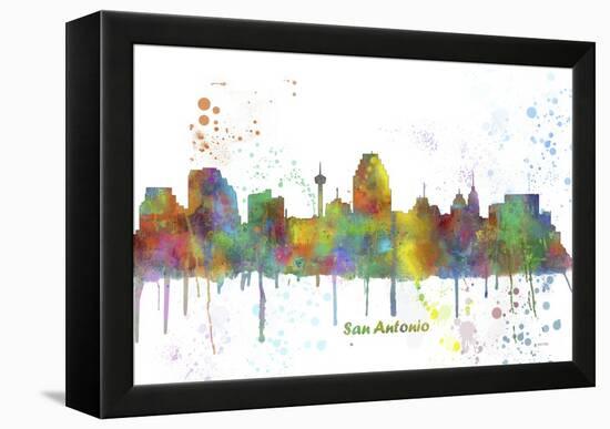 San Antonio Texas Skyline MCLR 1-Marlene Watson-Framed Premier Image Canvas