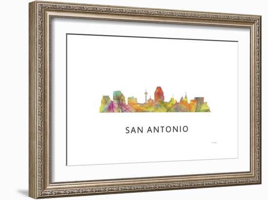 San Antonio Texas Skyline-Marlene Watson-Framed Giclee Print