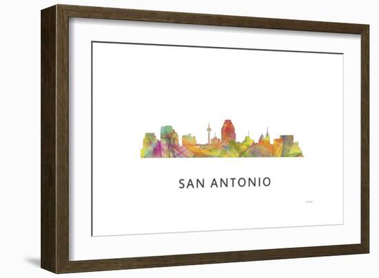 San Antonio Texas Skyline-Marlene Watson-Framed Giclee Print