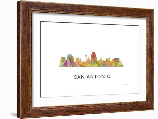 San Antonio Texas Skyline-Marlene Watson-Framed Giclee Print