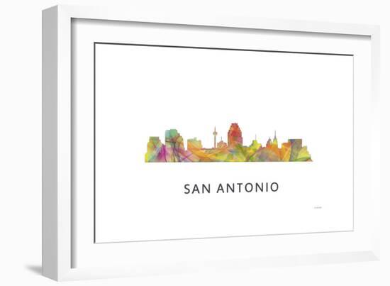 San Antonio Texas Skyline-Marlene Watson-Framed Giclee Print