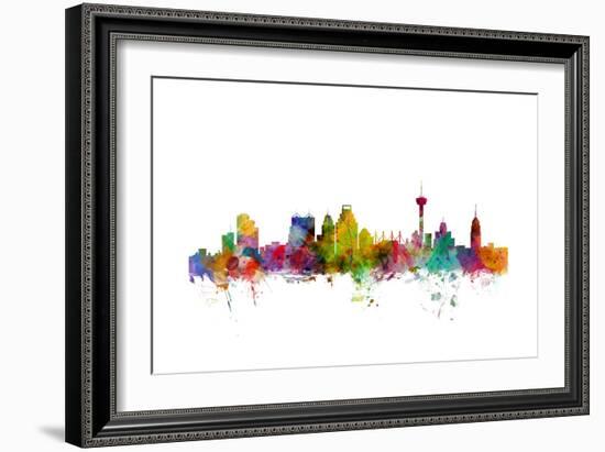 San Antonio Texas Skyline-Michael Tompsett-Framed Art Print