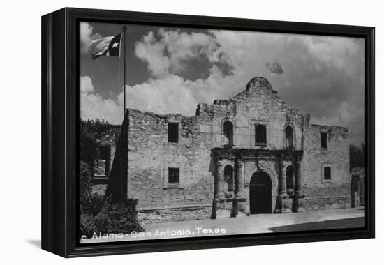 San Antonio, Texas - The Alamo-Lantern Press-Framed Stretched Canvas