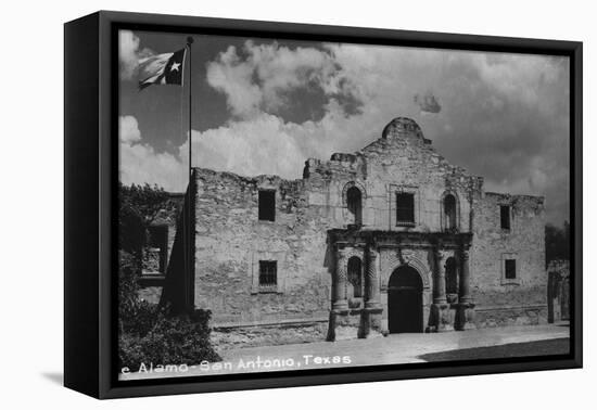 San Antonio, Texas - The Alamo-Lantern Press-Framed Stretched Canvas