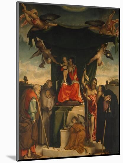 San Bernardino Altarpiece by Lorenzo Lotto-null-Mounted Giclee Print