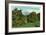 San Bernardino County, California - View of Snow-Capped Mountains and Orange Trees, c.1921-Lantern Press-Framed Art Print