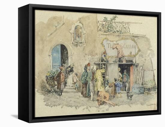 San Carlino Theatre in Naples-Pietro Scoppetta-Framed Premier Image Canvas