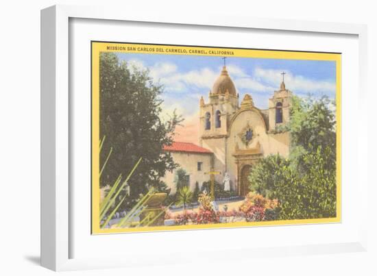 San Carlos Mission, Carmel, California-null-Framed Art Print