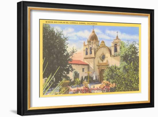 San Carlos Mission, Carmel, California-null-Framed Art Print