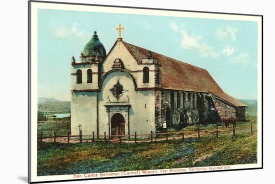 San Carlos Mission, Carmel, California-null-Mounted Art Print