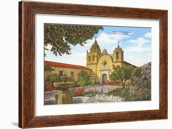 San Carlos Mission, Carmel, California-null-Framed Art Print