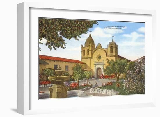 San Carlos Mission, Carmel, California-null-Framed Art Print