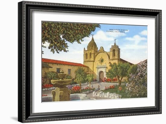 San Carlos Mission, Carmel, California-null-Framed Art Print