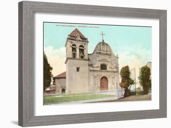 San Carlos Mission, Monterey, California-null-Framed Art Print