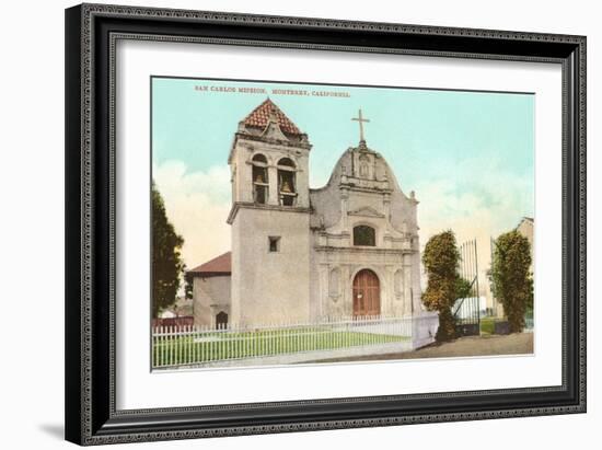 San Carlos Mission, Monterey, California-null-Framed Art Print