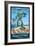 San Clemente, California - Atlantean Invaders-Lantern Press-Framed Art Print