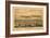 San Diego, California - Panoramic Map-Lantern Press-Framed Art Print