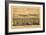 San Diego, California - Panoramic Map-Lantern Press-Framed Art Print