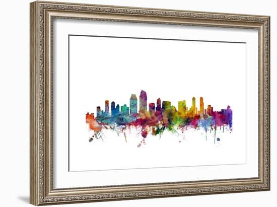 San Diego California Skyline-Michael Tompsett-Framed Art Print