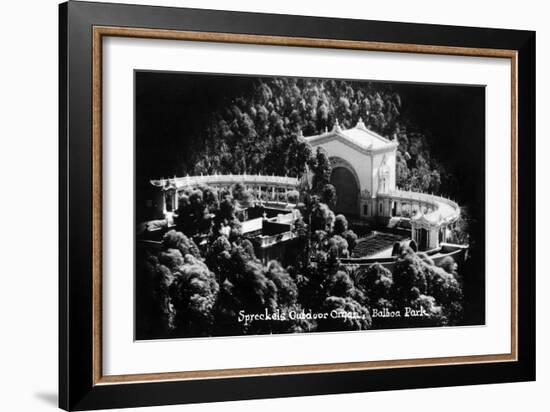 San Diego, California - Spreckels Outdoor Organ in Balboa Park-Lantern Press-Framed Art Print