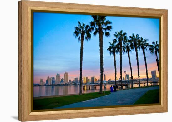 San Diego from Ferry Landing in Coronado-pdb1-Framed Premier Image Canvas