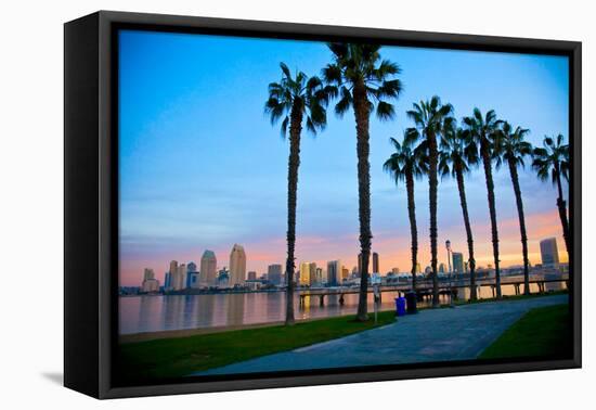 San Diego from Ferry Landing in Coronado-pdb1-Framed Premier Image Canvas