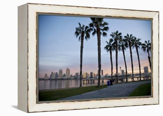 San Diego from Ferry Landing in Coronado-pdb1-Framed Premier Image Canvas