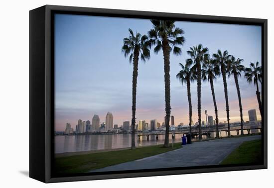 San Diego from Ferry Landing in Coronado-pdb1-Framed Premier Image Canvas