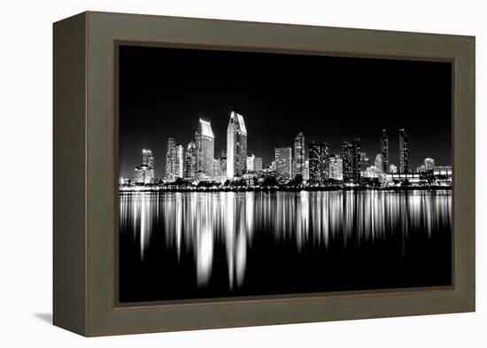 San Diego Lights-Danita Delimont-Framed Stretched Canvas