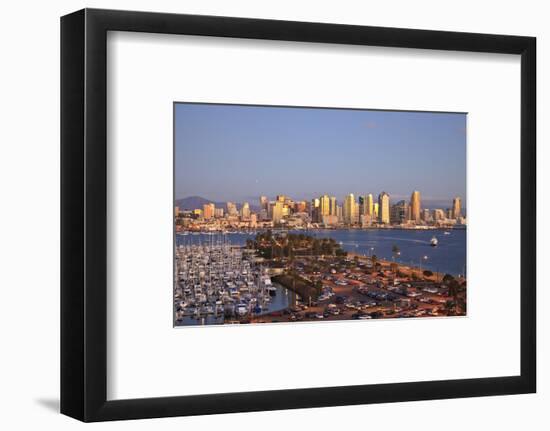San Diego Skyline with Harbor Island Boats, California, USA, Summer-Stuart Westmorland-Framed Photographic Print