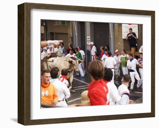 San Fermin, Running of the Bulls Festival, Pamplona, Navarra, Euskadi, Spain-Christian Kober-Framed Photographic Print