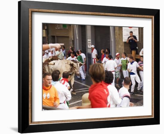 San Fermin, Running of the Bulls Festival, Pamplona, Navarra, Euskadi, Spain-Christian Kober-Framed Photographic Print
