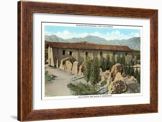 San Fernando Mission, California-null-Framed Art Print