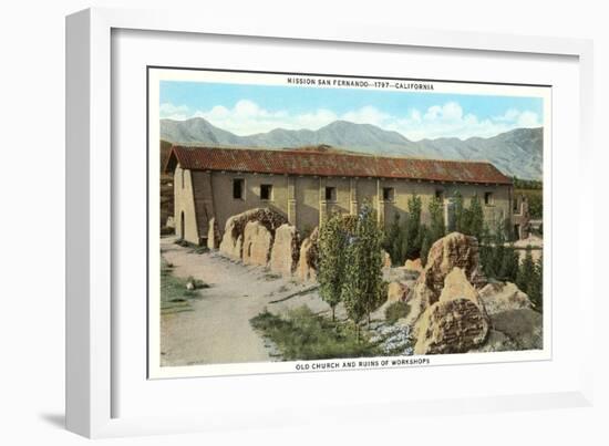 San Fernando Mission, California-null-Framed Art Print
