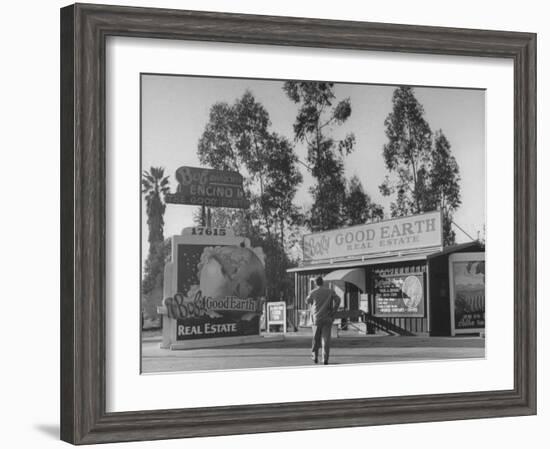 San Fernando Valley Real Estate Offices Using Strange Names-Peter Stackpole-Framed Photographic Print