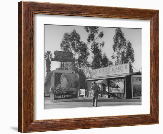 San Fernando Valley Real Estate Offices Using Strange Names-Peter Stackpole-Framed Photographic Print