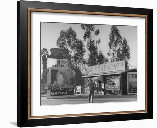 San Fernando Valley Real Estate Offices Using Strange Names-Peter Stackpole-Framed Photographic Print