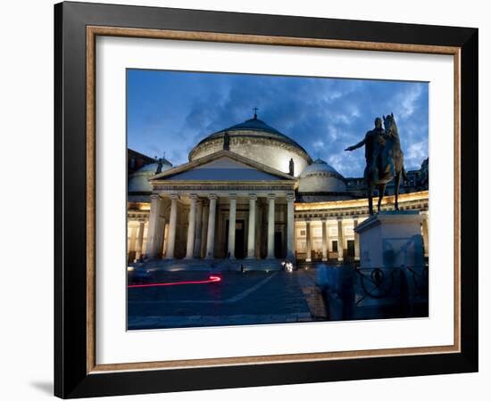 San Francesco Di Paola and Piazza Del Plebiscito, Naples, Campania, Italy, Europe-Charles Bowman-Framed Photographic Print