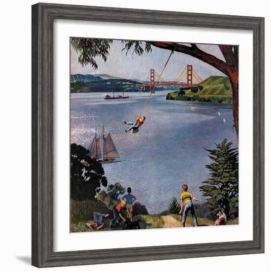 "San Francisco Bay Boys", May 26, 1956-John Falter-Framed Giclee Print