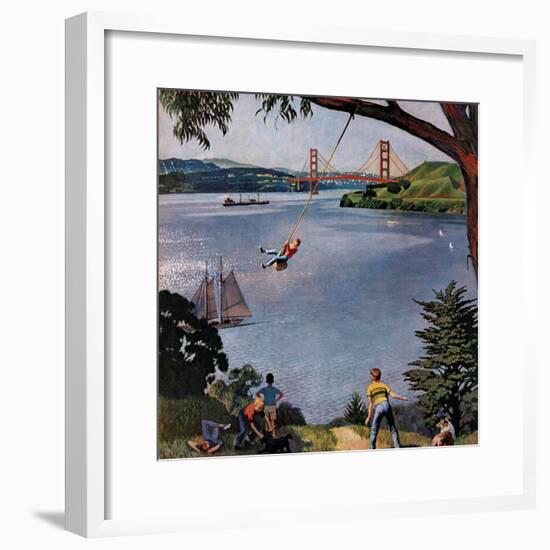 "San Francisco Bay Boys", May 26, 1956-John Falter-Framed Giclee Print