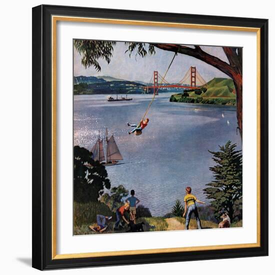 "San Francisco Bay Boys", May 26, 1956-John Falter-Framed Giclee Print