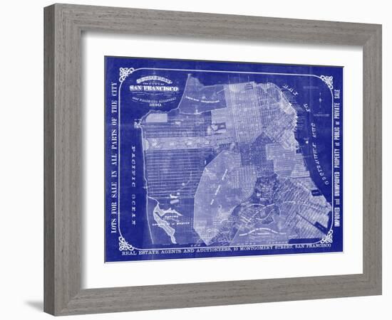 San Francisco Blueprint-Adam Shaw-Framed Art Print