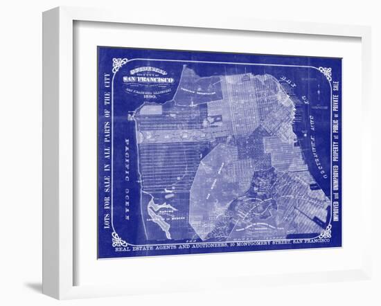 San Francisco Blueprint-Adam Shaw-Framed Art Print